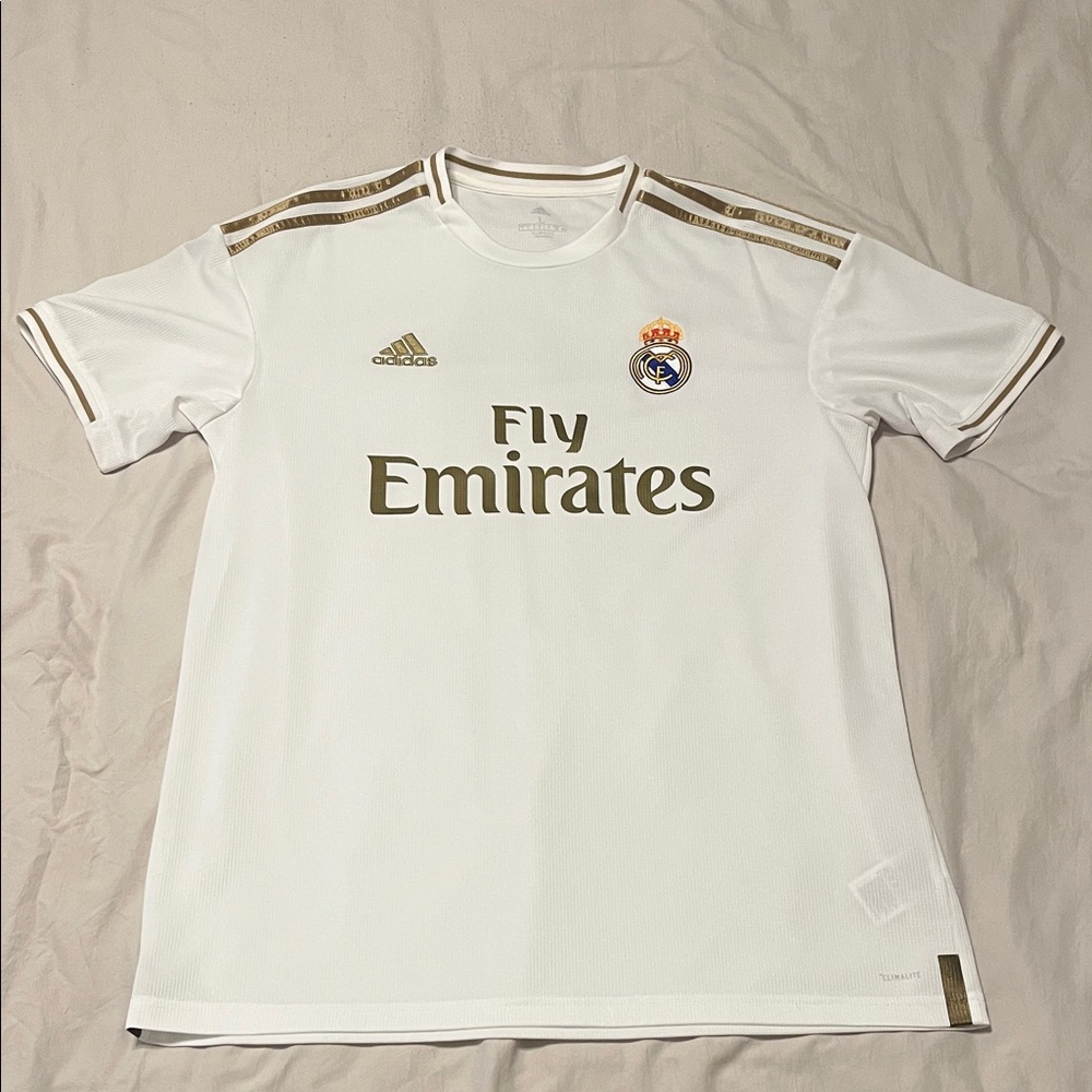 Adidas White and Gold Soccer Jersey